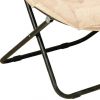 33" Faux Fur Folding Lounge Chair – Modern Tufted Saucer Accent Seating