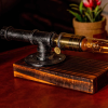 Steampunk Industrial Pipe Table Lamp with Edison Bulb, 15 Inch (Antique Copper or Black Iron)
