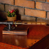 Steampunk Industrial Pipe Table Lamp with Edison Bulb, 15 Inch (Antique Copper or Black Iron)