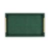 16" Faux Shagreen Serving Tray With Gold Handles – Available in 6 Colors