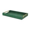 16" Faux Shagreen Serving Tray With Gold Handles – Available in 6 Colors