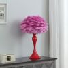 Glam Pink Feather Table Lamp