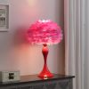 Glam Pink Feather Table Lamp