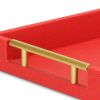 16" Faux Shagreen Serving Tray With Gold Handles – Available in 6 Colors