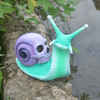 Resin Snail Skull Decorative Sculpture – Halloween & Gothic Garden Accent