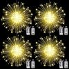 4-Pack 90-LED Fairy String Lights – 8 Modes, Remote & Timer | Waterproof Copper Wire