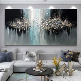 Handmade Oil Painting Abstract Texture Oil Painting On Canvas Large Wall Art Original White Painting Minimalist Art Custom Painting Modern Living Room (Style: 01, Size: 70x140cm)
