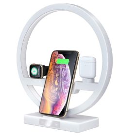 3-in-1 Wireless Charging Desk Lamp – LED Light, Phone Charger & Device Stand (Socket Standard: us, Color: White)