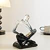 Resin Abstract Sculpture, Meditation & Reading Posture, Modern Home Decor Decor for Desk/Shelf