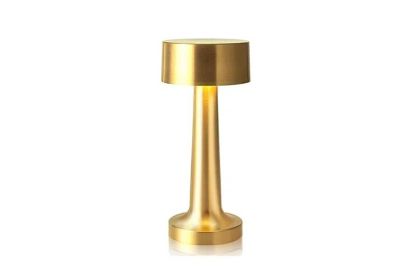 Rechargeable Touch Dimming LED Table Lamp â€“ Portable, Cordless, 3 Color Temperatures (Color: Gold)
