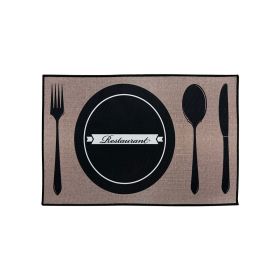 Printed Absorbent & Non-Slip Door Mat - Durable Polyester Carpet with "Kitchen" Design, Ideal for Bathrooms, Hallways, Living Rooms (Color: SJR-45-71-12, size: 17.7*28in/45*71cm)