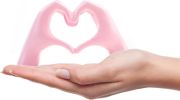 Small Heart Hands Sculpture Decor for Living Room Bedroom Bookshelf Coffe Table and Office Display, Love Finger Statue Modern Aesthetic Home Decor