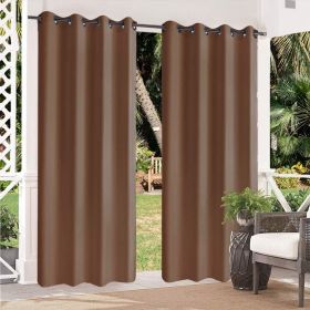 50inch*108inch Luxurious woolen curtains, sound-absorbing buckle curtains, high-end, heavyweight, soundproofing, and elegant home decor (Color: Brown)