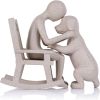Man & Dog Memorial Figurine – Black or Sandstone | Sentimental Tribute Sculpture