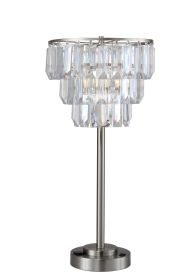 27.5"H CONTEMPORARY CRYSTAL SHADE TABLE LAMP(1PC/CTN) (1.01/9.25) (Color: As Pic)