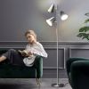 64" 3-Light LED Floor Lamp – Adjustable Shades with Foot Switch