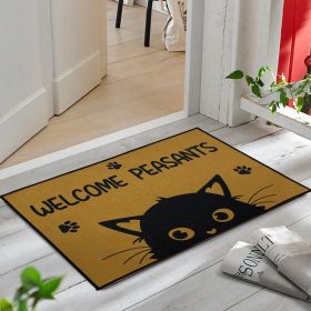 1 Piece Cat Welcome Doormat, Washable Low Pile Rug with Non-Slip Rubberized Dots Backing (Color: Cat, size: 15.75in*23.62in/40cm*60cm)