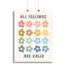 All Feelings Are Valid Flowers Canvas Print or Poster