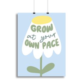 Grow At Your Pace Canvas Print or Poster (type: Poster Print, size: 24" x 16" / 60cm x 40cm approx)