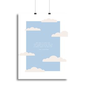 Blue Sky Canvas Print or Poster (type: Poster Print, size: 32" x 24" / 80cm x 60cm approx)