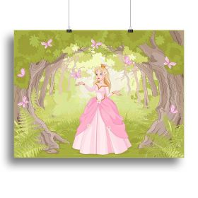 Charming princess a fantastic wood Canvas Print or Poster (type: Standard Framed Canvas Print, size: 12" x 8" / 30cm x 20cm (approx))