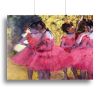 Dancers in pink between the scenes by Degas Canvas Print or Poster