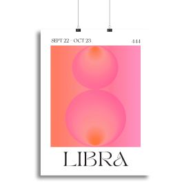 Libra Zodiac Equilibrium Art Canvas Print or Poster (type: Standard Framed Canvas Print, size: 40" x 26" / 100cm x 65cm approx)