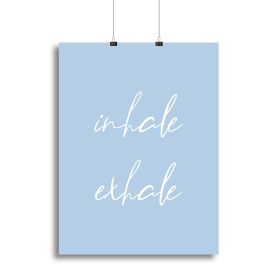 Inhale Exhale No3 Canvas Print or Poster (type: Standard Framed Canvas Print, size: 28" x 20" / 70cm x 50cm approx)