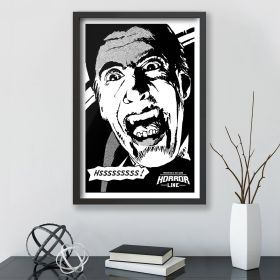 horror line dracula sssss poster wall art (type: Poster, size: Portrait 12 x 18 inches)