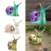 Resin Snail Skull Decorative Sculpture – Halloween & Gothic Garden Accent