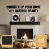 Fireplace Mantel, 48" x 8" x 5", 50 lbs Weight Capacity, Natural Wood Mantel for Over Fireplace, Wall Mounted Floating Farmhouse Shelf