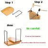 Renewable Bamboo Book Ends – Minimal Log‑Texture Desk & Shelf Organizers