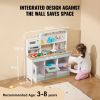 Play Kitchen for Kids, Wooden Toy Kitchen Set with Lights and Sounds, Toddler Kitchen with Ice Maker, Oven, Sink, Microwaves