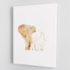 White Gold Elephants Canvas Print or Poster