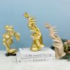 Nordic Abstract Resin Sculptures – Gold or Sandstone Finish