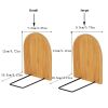 Renewable Bamboo Book Ends – Minimal Log‑Texture Desk & Shelf Organizers