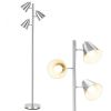 64" 3-Light LED Floor Lamp – Adjustable Shades with Foot Switch