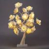 17.7" LED Rose Tree Table Lamp – Pink or White | USB Powered Decorative Accent