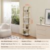 Ladder Shelf, 5-Tier Bookshelf 15.6x11.8in, Open Wall-Mounted Ladder Shelf with Metal Frame,Storage Rack Sundries Holder for Kitchen Bedroom Bathroom