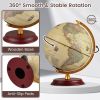 Modern Decorative Tabletop Earth Globe – Gold, Silver, Bronze, or Blue