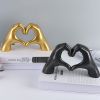 Nordic Heart Hands Resin Sculpture – Abstract Love Figurine