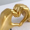 Nordic Heart Hands Resin Sculpture – Abstract Love Figurine