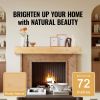 Fireplace Mantel, 72" x 8" x 5", 50 lbs Weight Capacity, Natural Wood Mantel for Over Fireplace, Wall Mounted Floating Farmhouse Shelf