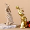 Nordic Abstract Resin Sculptures – Gold or Sandstone Finish