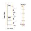 Ladder Shelf, 5-Tier Bookshelf 15.6x11.8in, Open Wall-Mounted Ladder Shelf with Metal Frame,Storage Rack Sundries Holder for Kitchen Bedroom Bathroom