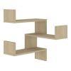 Wall Corner Shelf Sonoma Oak 15.7"X15.7"X19.7" Engineered Wood 1Ps 807229