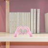 Small Heart Hands Sculpture Decor for Living Room Bedroom Bookshelf Coffe Table and Office Display, Love Finger Statue Modern Aesthetic Home Decor