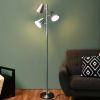 64" 3-Light LED Floor Lamp – Adjustable Shades with Foot Switch