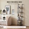 Ladder Shelf, 5-Tier Bookshelf 15.6x11.8in, Open Wall-Mounted Ladder Shelf with Metal Frame