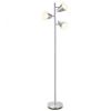 64" 3-Light LED Floor Lamp – Adjustable Shades with Foot Switch